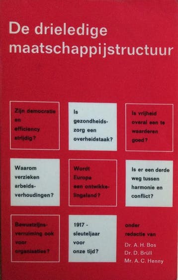 De drieledige maatschappijstructuur 9789060380499, Verzenden, Dr. A. H. Bos