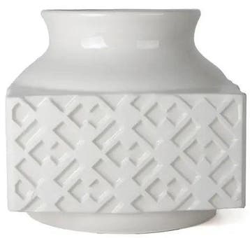 Fair Trade Vaas Suai Keramiek Wit - 16 cm, Huis en Inrichting, Verzenden, Nieuw