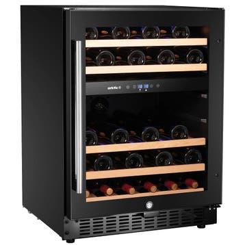 Wijnkoelkast | 137L (46x 75cl) | Zwart | 2 Zones |, Verzenden, Nieuw in verpakking