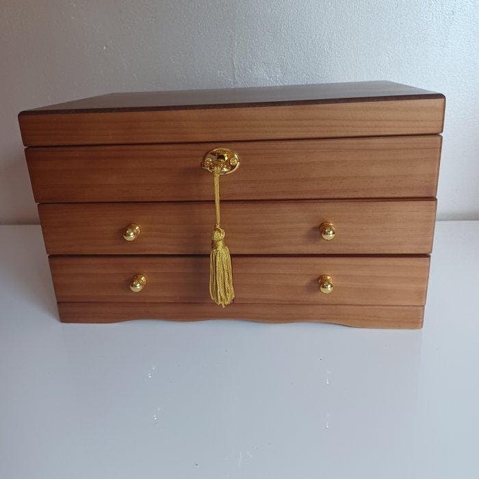 Boîte à bijoux - Bois - Jewelry Box, Antiquités & Art, Art | Objets design