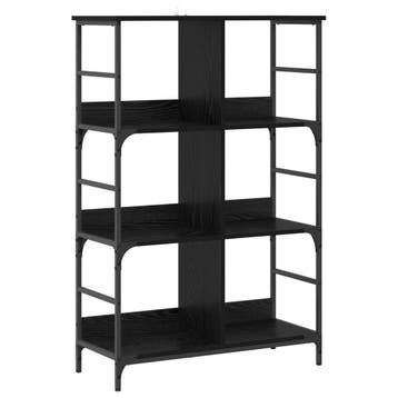 vidaXL Boekenplank Zwart eiken 78,5 x 33 x 117,5 cm metaal, Verzenden, Nieuw