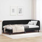 vidaXL Hoek Bed Frame Zwart 100 x 200 cm Fluweel, Verzenden, Nieuw