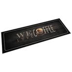 vidaXL Keukenmat wasbaar koffietekst 60x180 cm fluweel, Verzenden, Nieuw