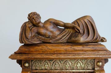 Pendule - Junghans - Antiek Hout, Messing, Glas - 1900-1910