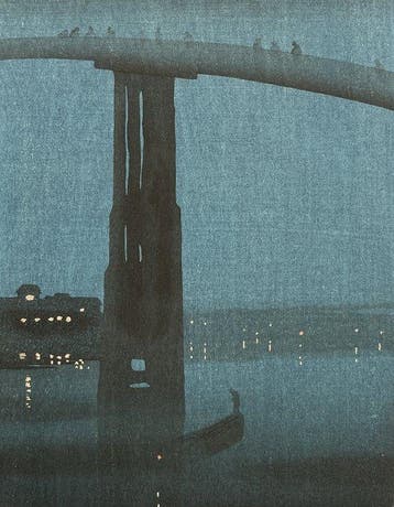 Night Bridge - Eijiro Kobayashi (1870-1946) - Japan (Zonder, Antiek en Kunst