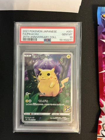 Pokémon - 3 Graded card - Pikachu 001 Foil, Promo card,, Hobby en Vrije tijd, Verzamelkaartspellen | Pokémon, Nieuw