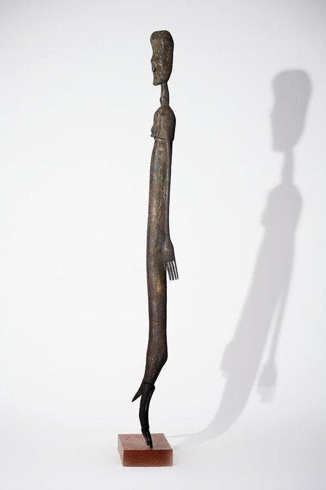 Een houten beeld. - Prampram - Ghana, Antiek en Kunst, Kunst | Niet-Westerse kunst