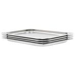 vidaXL Gastronormbakken 4 st GN 1/1 20 mm roestvrij staal, Verzenden