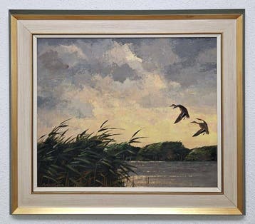 Jo Schrijnder (1894-1968) - Opvliegende eenden in