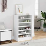 vidaXL Schoenenkast 60x35x92 cm bewerkt hout wit, Verzenden