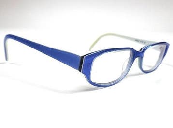 Carino brilmontuur, blauw-wit acetaat, 50-16, Verzenden, Nieuw