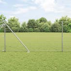vidaXL Hekpaal. 26 pcs Grijs 3,2 x 3,2 x 205 cm, Verzenden