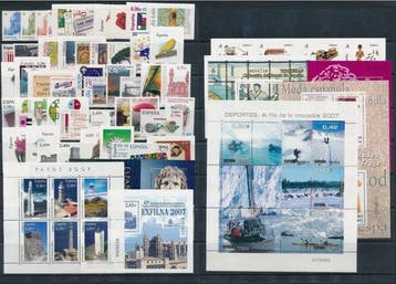 Espagne 2007/2007 - Espagne . Année complète 2007, Timbres & Monnaies