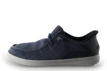 Skechers Instappers in maat 43 Blauw, Kleding | Heren, Schoenen, Overige typen, Zo goed als nieuw, Skechers, Verzenden