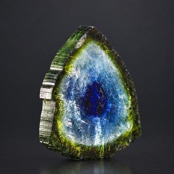 Gigantische koningsblauwe oogtormalijn • 11,10 ct • Uniek