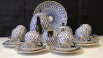 Lomonosov - Service à café (22) - Cobalt Net - Porcelaine, Antiquités & Art