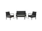 Veiling - Loungeset Trinidad - Polyrotan - Donkergrijs, Nieuw