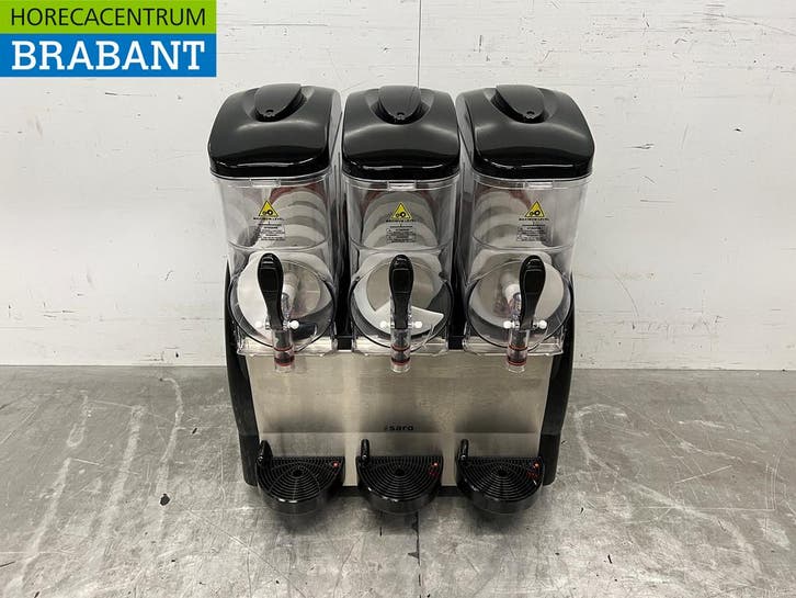 RVS Saro Slushmachine Granita Machine 3 x 12 liter 230V, Articles professionnels, Horeca | Équipement de cuisine, Enlèvement ou Envoi