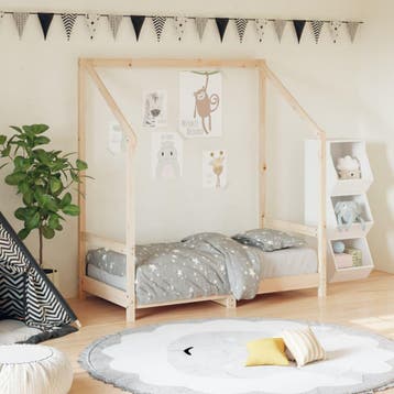 vidaXL Kinderbedframe 70x140 cm massief grenenhout, Kinderen en Baby's, Verzenden, Nieuw