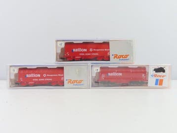 Roco N - 25372/25383 - Modeltrein goederenwagon (3) - 3x, Nieuw
