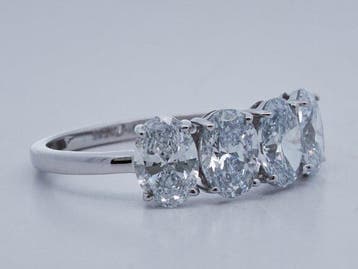 Zonder minimumprijs - Ring - 14 karaat Witgoud - 2.21ct. tw., Nieuw