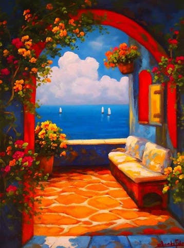 Gabriele Fabris (1958) - Terrazza sul mare