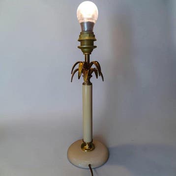 Sculptural Mid-Century Modern Design - Lamp - Plastic, Hout