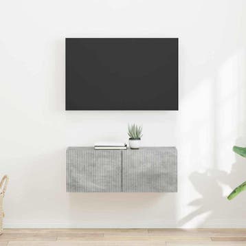 vidaXL TV Wandkast 2 st Betongrijs Bewerkt hout, Verzenden