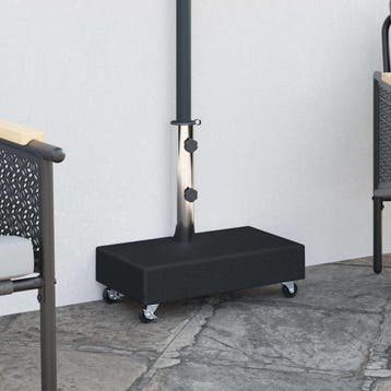 vidaXL Parasolvoet 45x25x8 cm graniet zwart, Verzenden, Nieuw