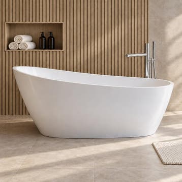 Ligbad Andes  170 x 75 x 58 cm Vrijstaand Bad wit, Verzenden, Nieuw