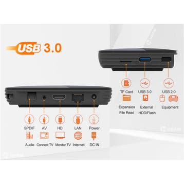 X3 TV Box Mediaspeler Android 9.0 Kodi - Bluetooth 4.0 - 8K, Verzenden
