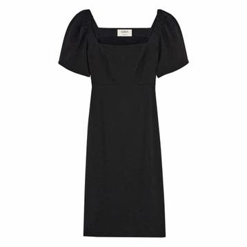 Ba&sh • zwarte midi jurk Romea • 32 (0), Verzenden, Zwart, Maat 42/44 (L), Nieuw