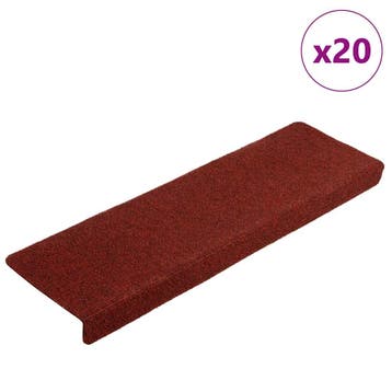 vidaXL Trapmatten Zelfklevend 20 stuks 65x21x4 cm Bordeaux, Verzenden