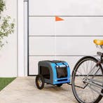 vidaXL Hondenfietstrailer oxford stof en ijzer blauw en, Dieren en Toebehoren, Verzenden, Nieuw