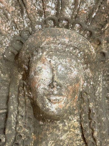 Replica van een Oudgriek Terracotta Antefix in terracotta