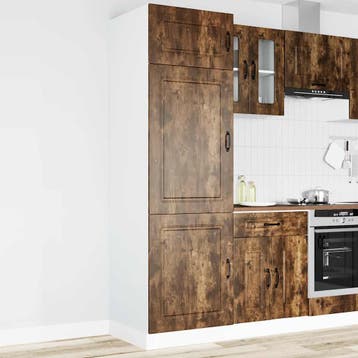 vidaXL Keukenkast Kalmar bewerkt hout gerookt eikenkleurig, Verzenden