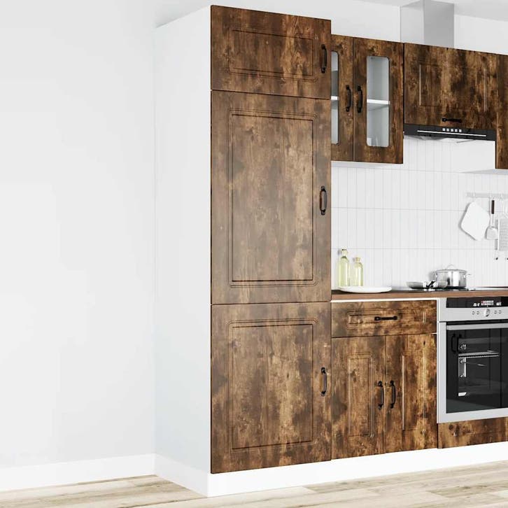 vidaXL Keukenkast Kalmar bewerkt hout gerookt eikenkleurig, Huis en Inrichting, Kasten | Overige, Nieuw, Verzenden