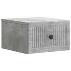 vidaXL Muurbevestigde Nachttafel met lade Betongrijs 33 x, Verzenden