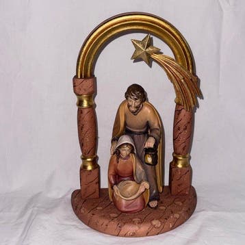 Figuur - Heilige Familie mit Kometenstern im Säulenbogen, Antiek en Kunst