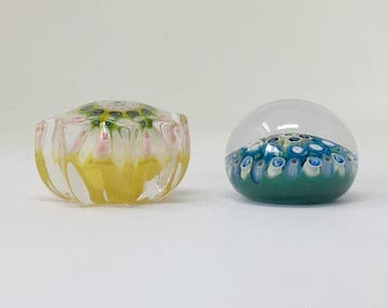 Strathearn Glass Scotland - Presse-papier - 2 x Miniature