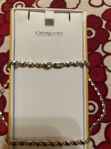 Chimento - Kraagketting - 18 karaat Witgoud