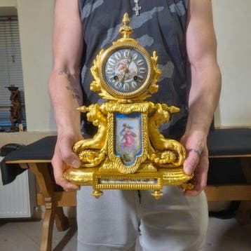 Horloge de table Style Louis XIV - Bronze doré - 1850-1900 -
