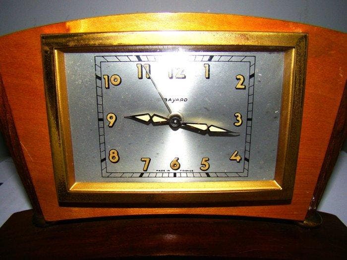 Wekker - Bayard - Art Deco Hout - 1920-1930, Antiquités & Art, Antiquités | Horloges