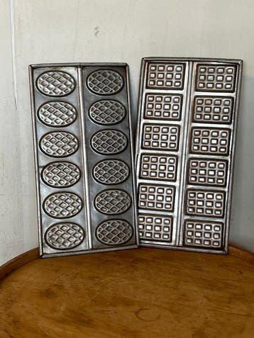 Chocoladepot (6) - Metaal - Zes oude metalen chocolad, Antiek en Kunst