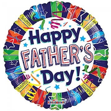 Helium Ballon Happy Fathers Day 45cm leeg, Verzenden, Nieuw