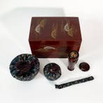 Boîte/pot à thé - Bois, Urushi - Ensemble de cérémonie du