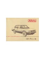 1984 ALFA ROMEO ALFETTA INSTRUCTIEBOEKJE ITALIAANS