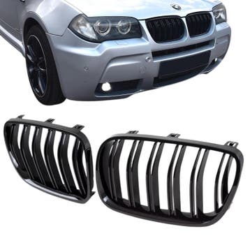 Grillen set | Nieren | geschikt voor BMW X3 | E83 LCI 2006-2, Verzenden