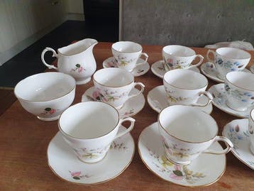 Colclough en Duchess - Theeservies (14) - Been, Antiek en Kunst