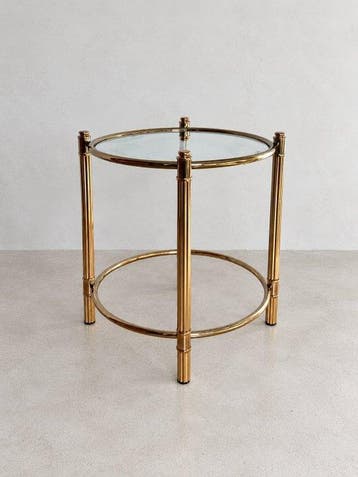 Bijzettafel - Metaal, Glas